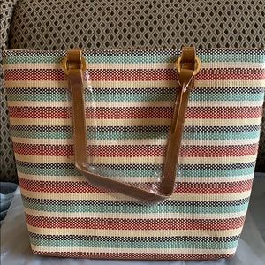 NIB Canvas Stripe Tote